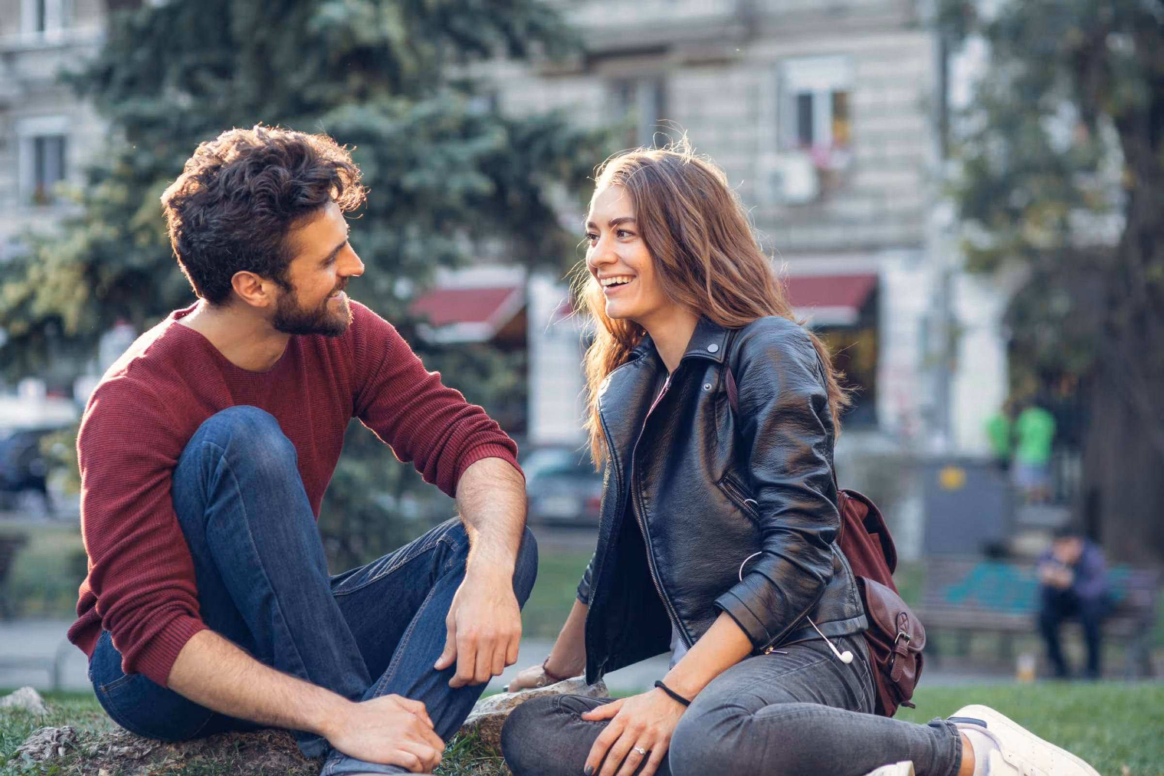 Talking to someone you don't know from start to end