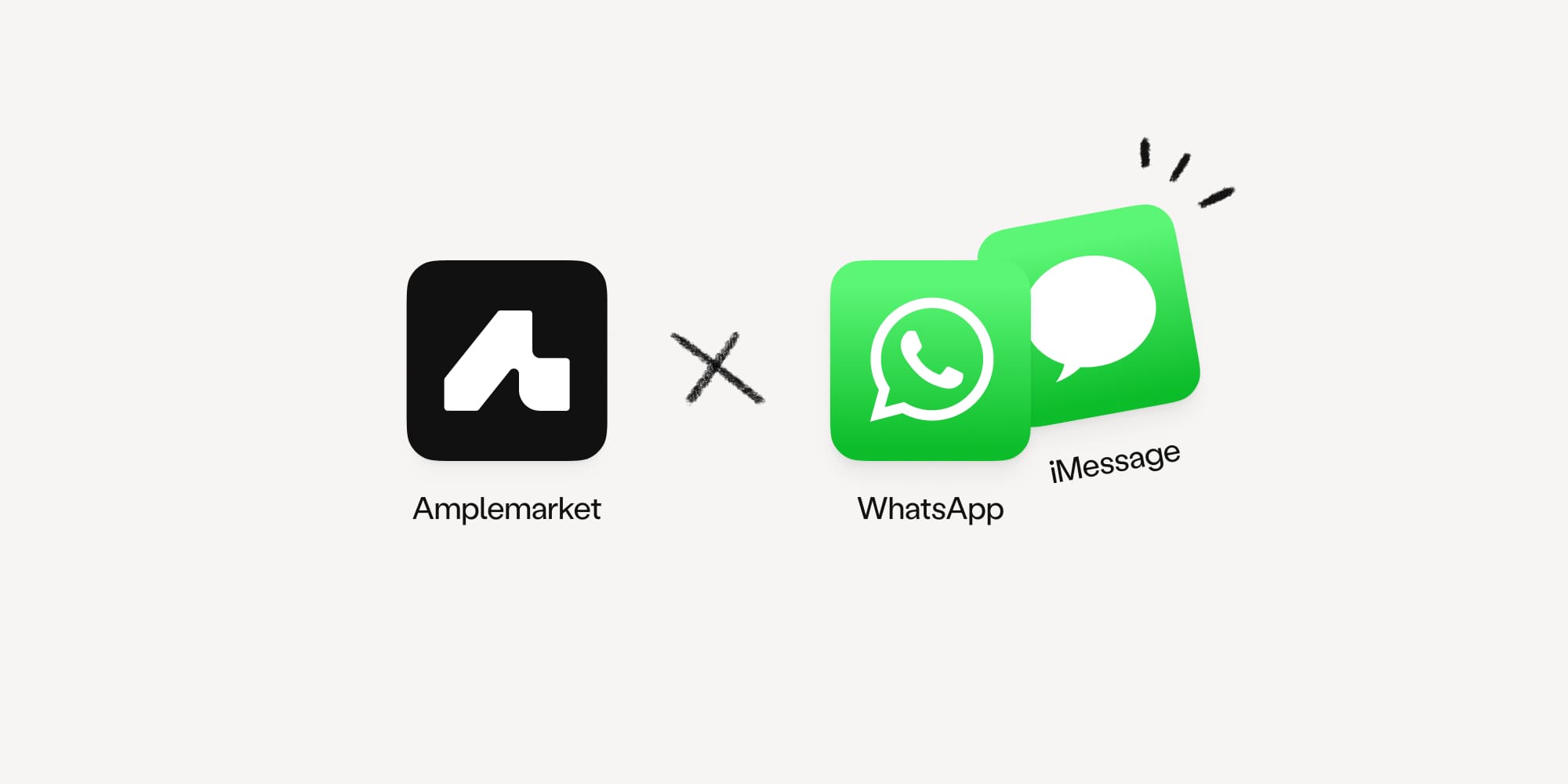 Reach warm prospects faster with iMessage & WhatsApp stages in Amplemarket