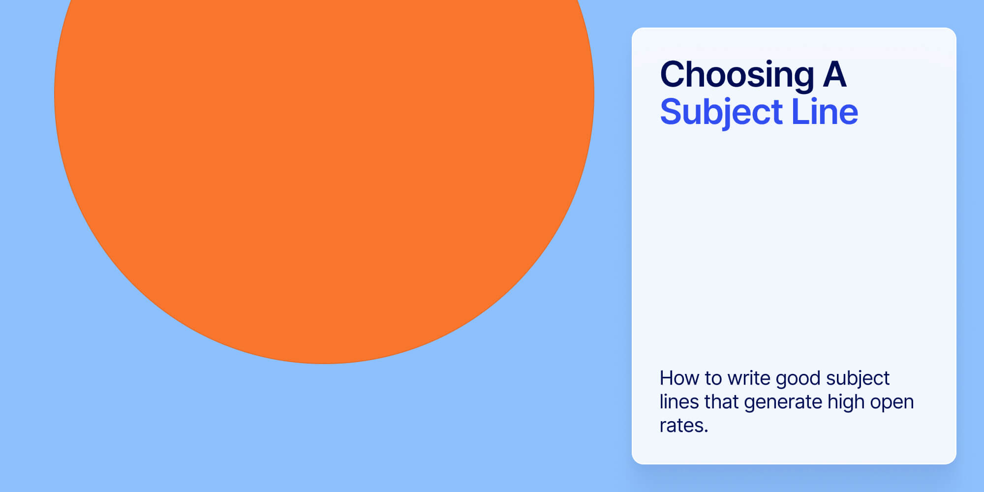 Choosing a Subject Line