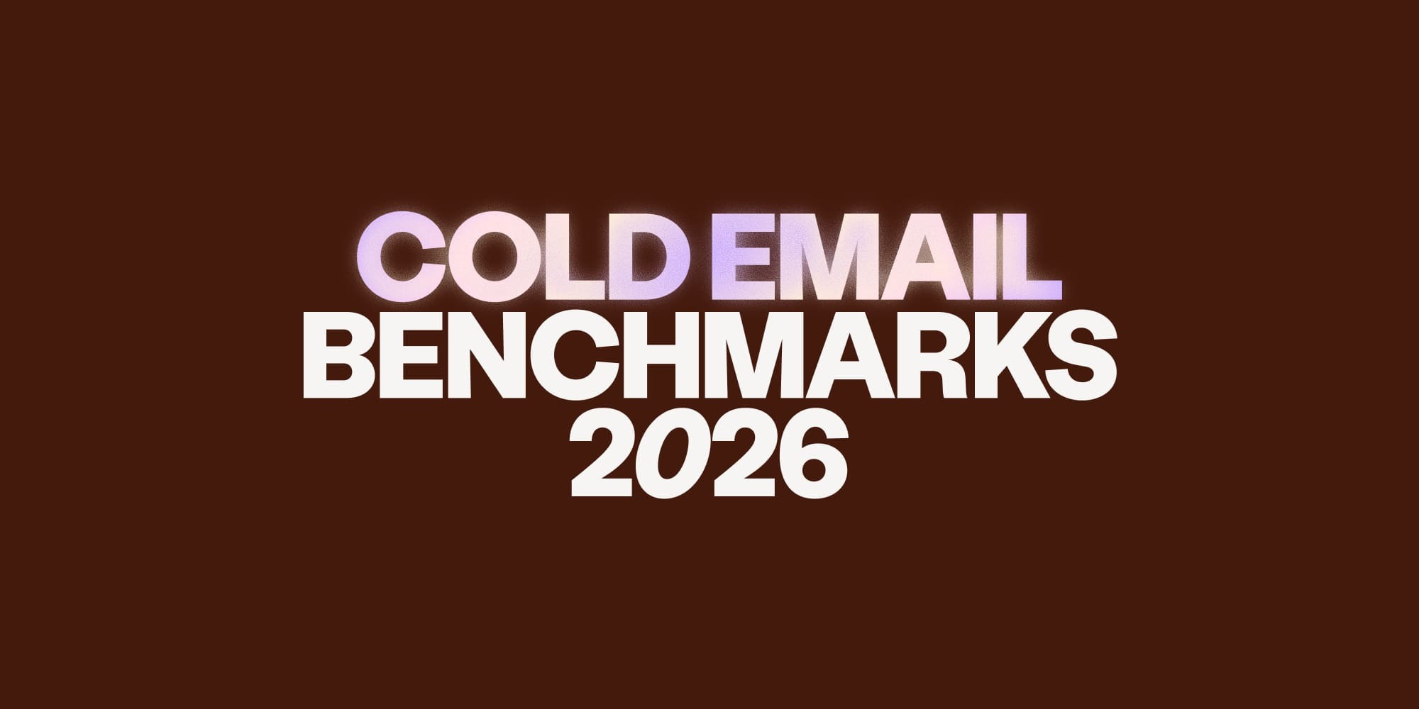 Cold email benchmarks 2026: what good looks like