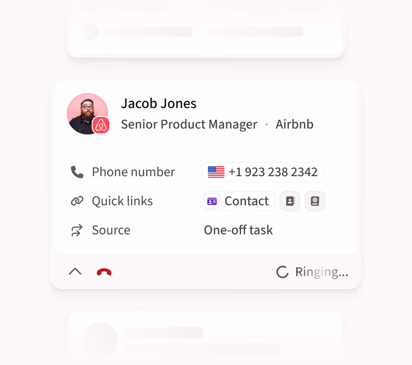 Product screen displaying Amplemarket’s Searcher with a natural-language prospect search bar and tailored lead list suggestions, showing how users can describe ideal prospects and let AI build B2B lead lists without using manual filters.