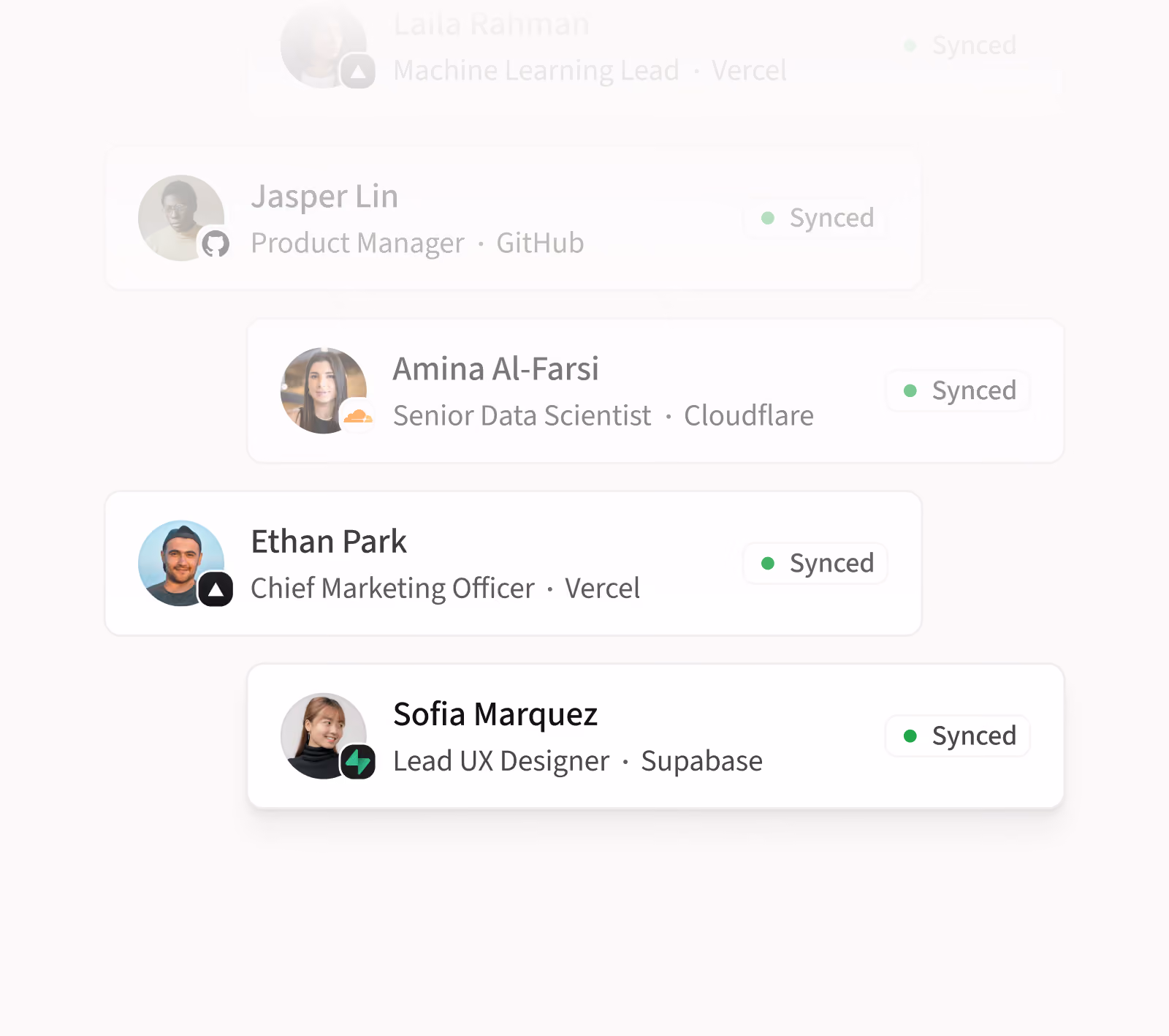Product screen of Amplemarket’s CRM Enrichment keeping the B2B data in one place