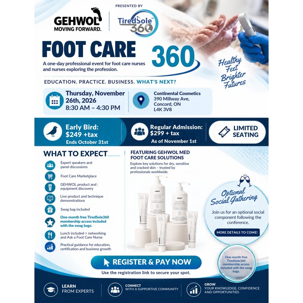 Foot Care 360, presented by GEHWOL and TiredSole360, November 26, 2026