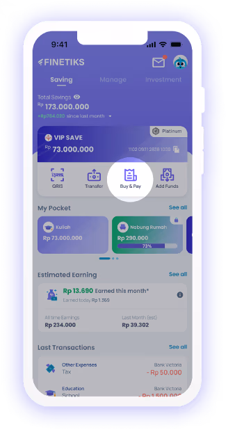 Cara Beli dan Bayar Tagihan di FINETIKS