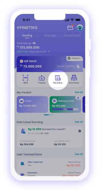 Cara Beli dan Bayar Tagihan di FINETIKS