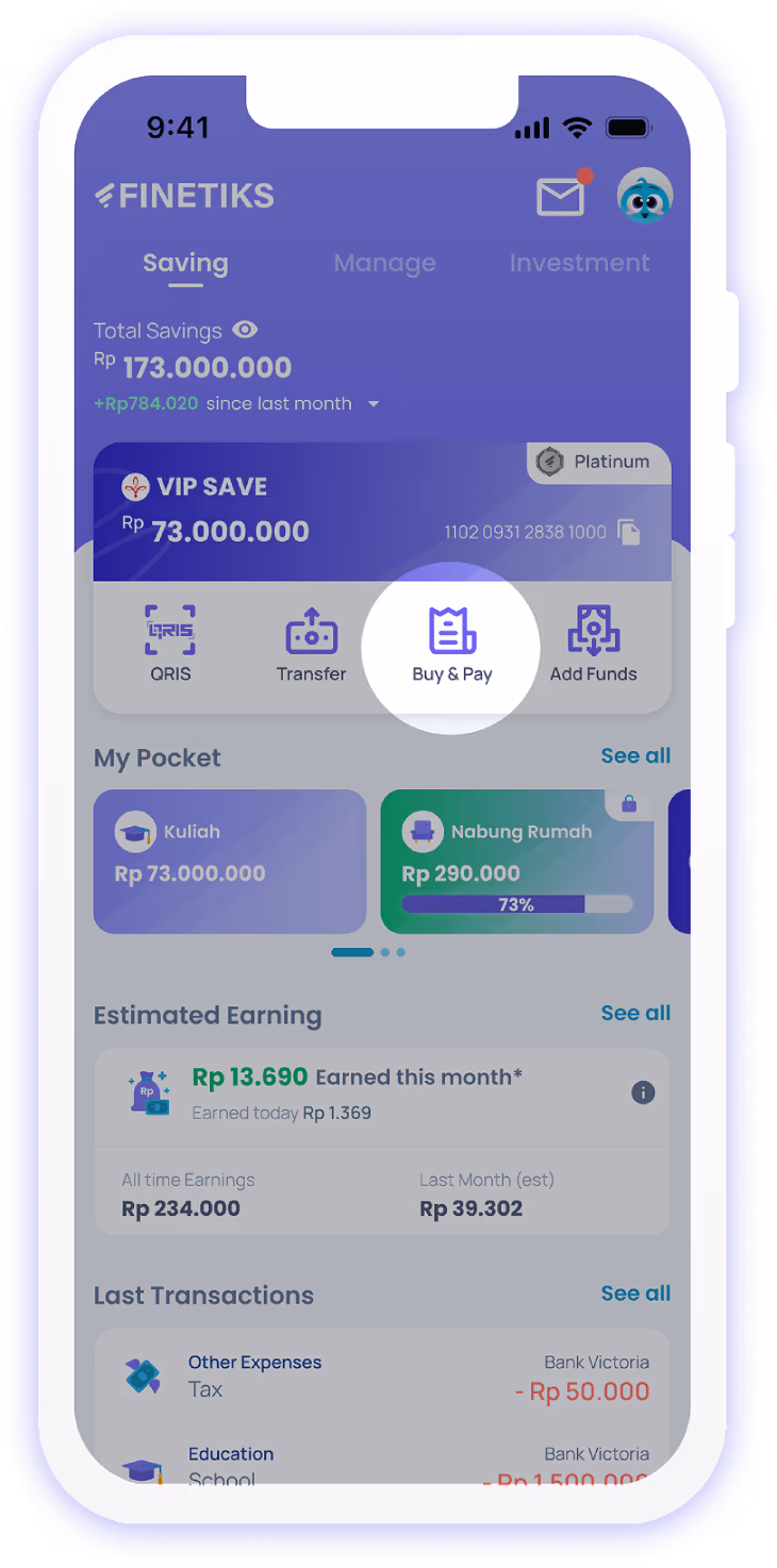 Cara Beli dan Bayar Tagihan di FINETIKS