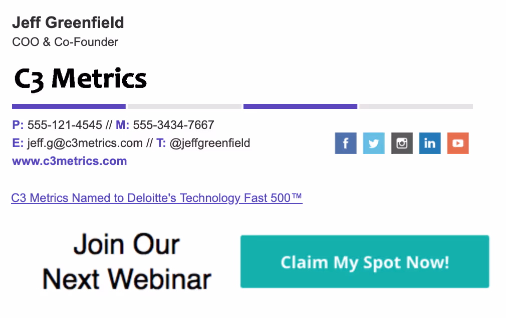 C3 Metrics promotional banner - Marketing analytics and attribution services advertisement
