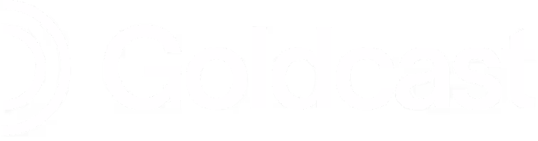 Goldcast white logo variant - B2B events platform provider
