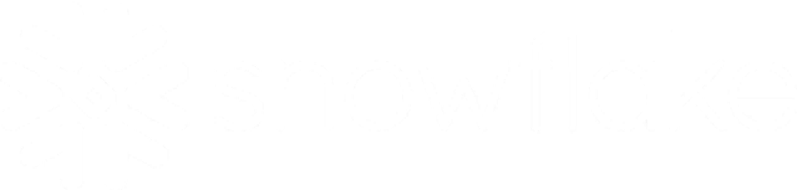Snowflake white logo variant - Data cloud platform provider