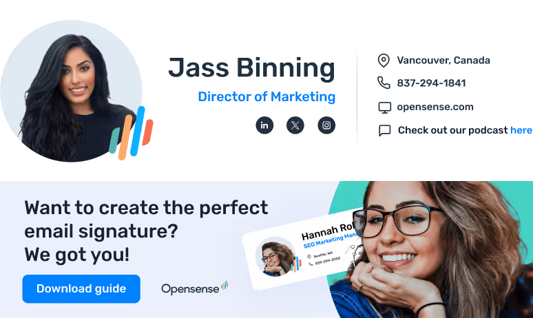 Brand awareness email signature banner - Promote educational content