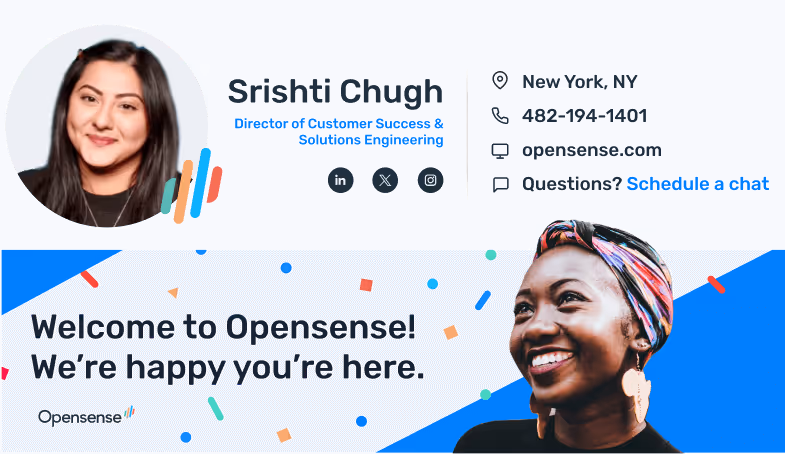 Customer retention email signature banner - Target by stage (onboarding)