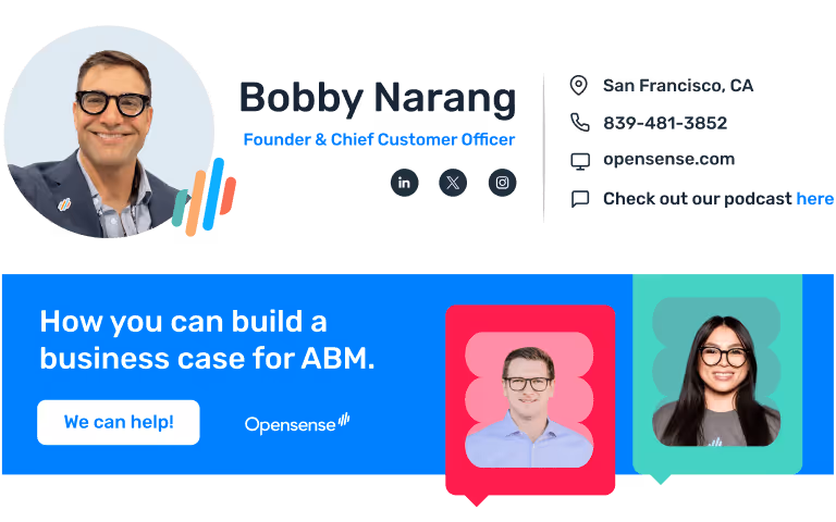 Accelerate pipeline email signature banner - Help buyers build a business case