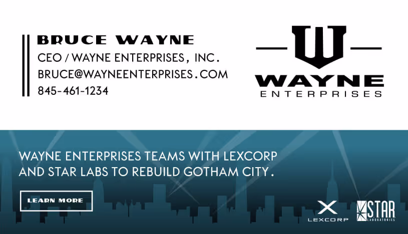 Build audience awareness email signature banner - Batman themed announcement promotion
