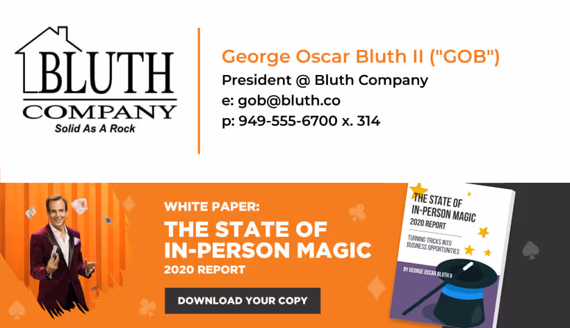 Drive marketing campaigns email signature banner - Arrested Development themed content promotion