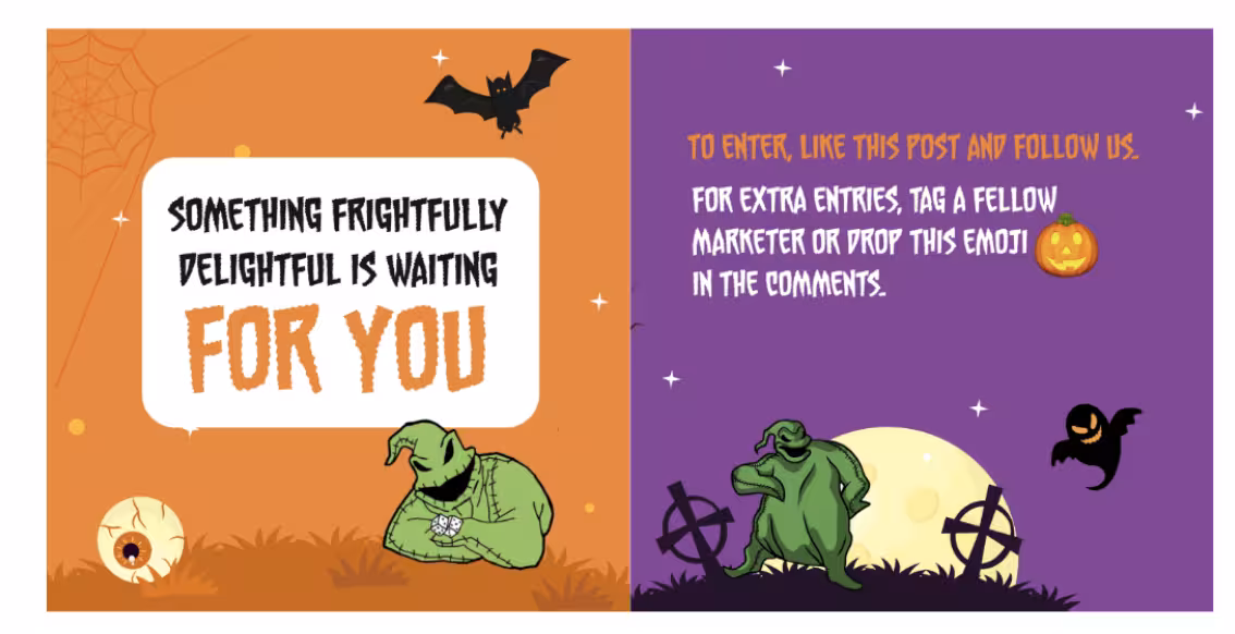 Nightmare Before Christmas social media giveaway promo image