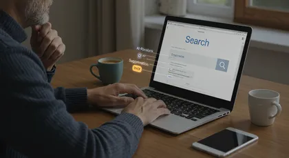 Pessoa busca informações da SKY em site de pesquisa