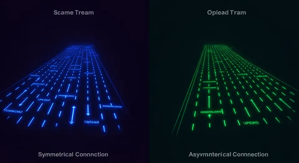 Diferença entre conexão simétrica e assimétrica
