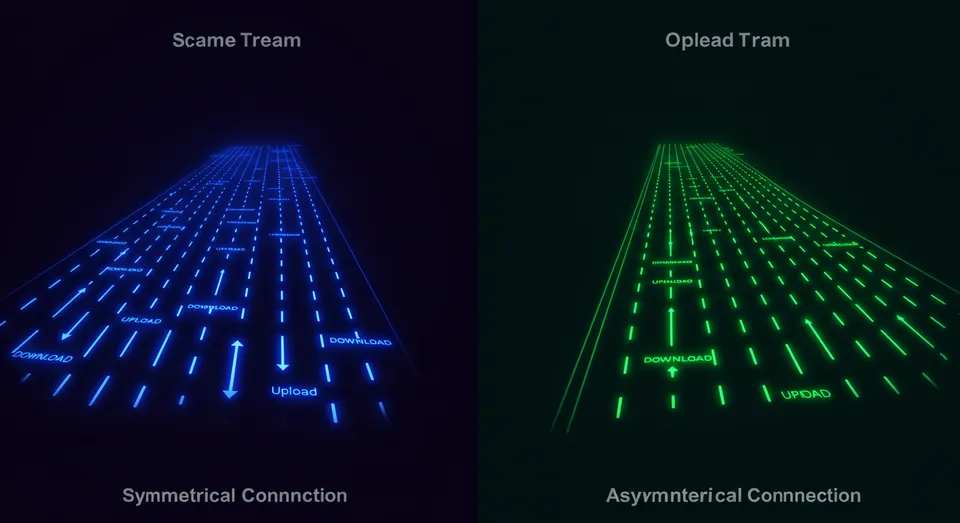 Diferença entre conexão simétrica e assimétrica