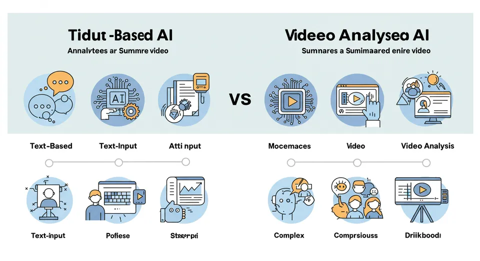 Comparação de IA baseada em texto e análise de vídeo