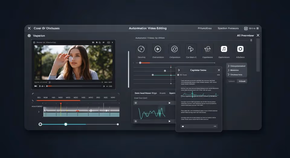 Interface de edição de vídeo com recursos automáticos de IA