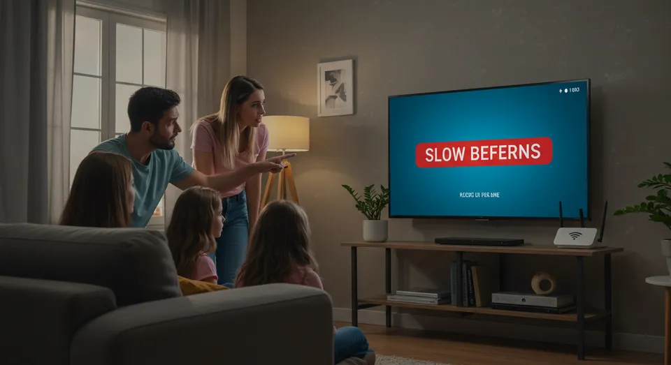 Família enfrenta lentidão ao assistir streaming na TV