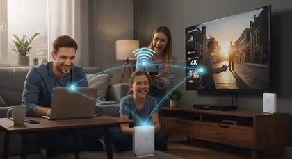 Roteador distribui internet para múltiplos dispositivos