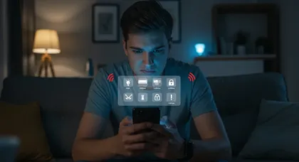 Homem gerencia segurança da casa pelo smartphone