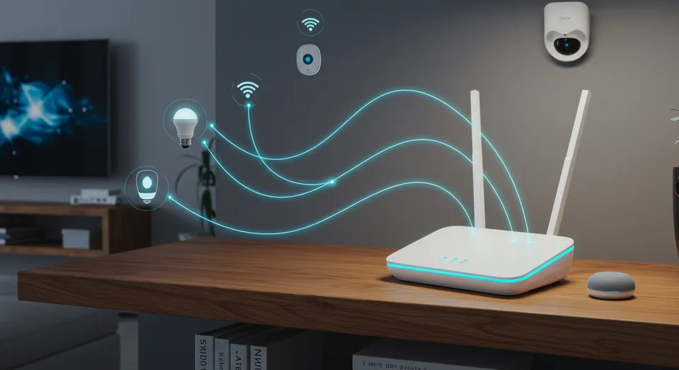 Roteador conecta lâmpada e câmera em casa inteligente