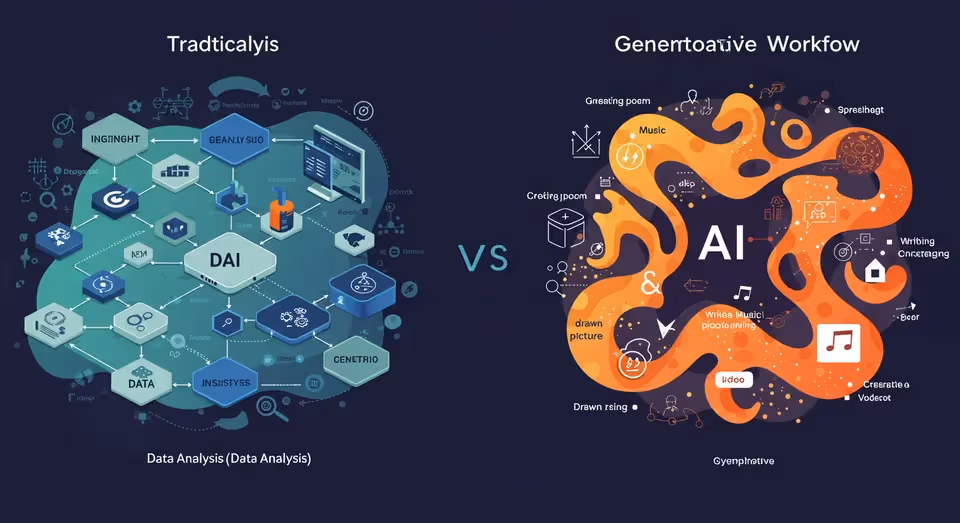 Comparação entre análise tradicional e fluxo de IA