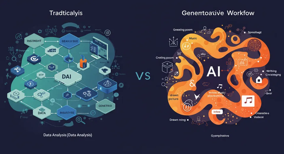 Comparação entre análise tradicional e fluxo de IA