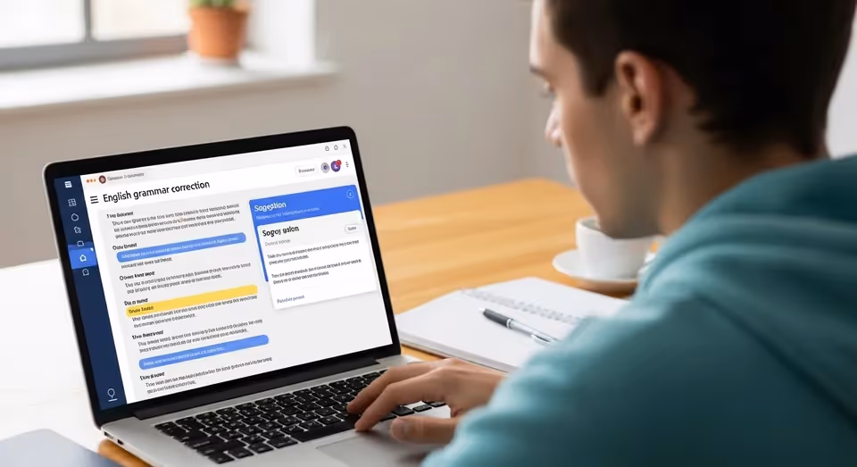 Usuário usando ChatGPT para corrigir gramática em inglês