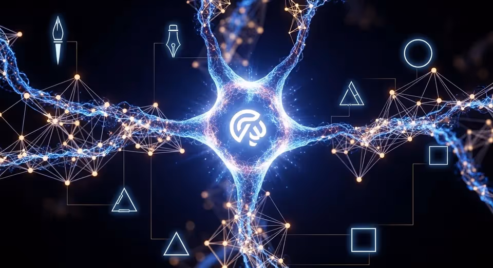 Representação visual de rede neural conectada por circuitos