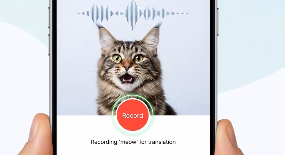 Aplicativo grava miado de gato para tradução com reconhecimento de voz