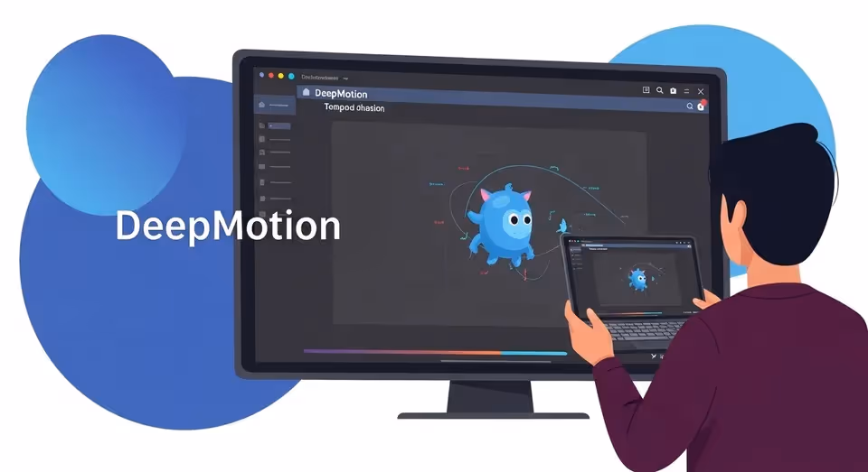 Ilustração mostrando criação de personagem animado no DeepMotion
