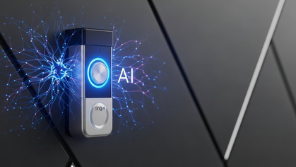 Termostato inteligente Ecobee instalado em parede moderna.