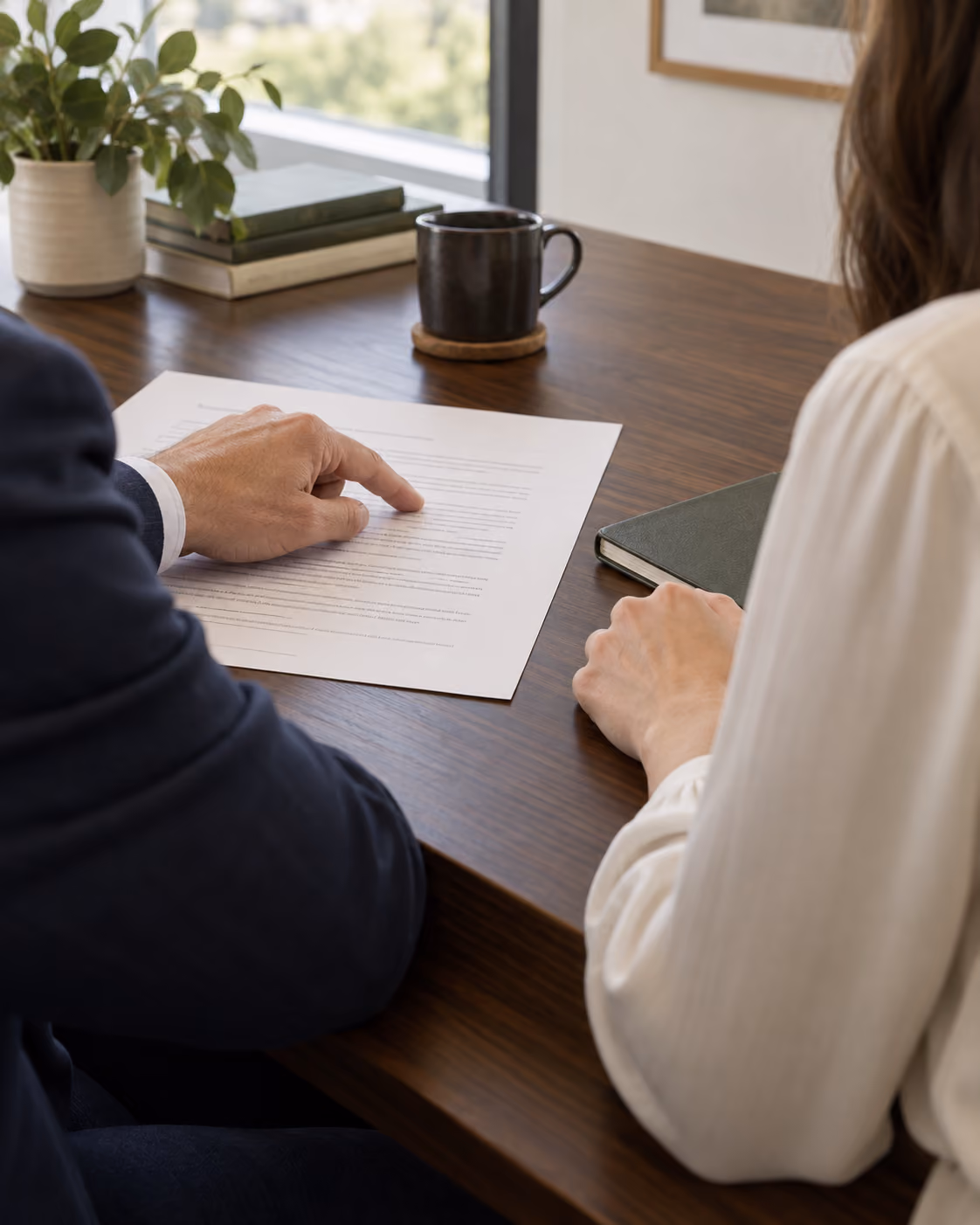meeting with a divorce attorney