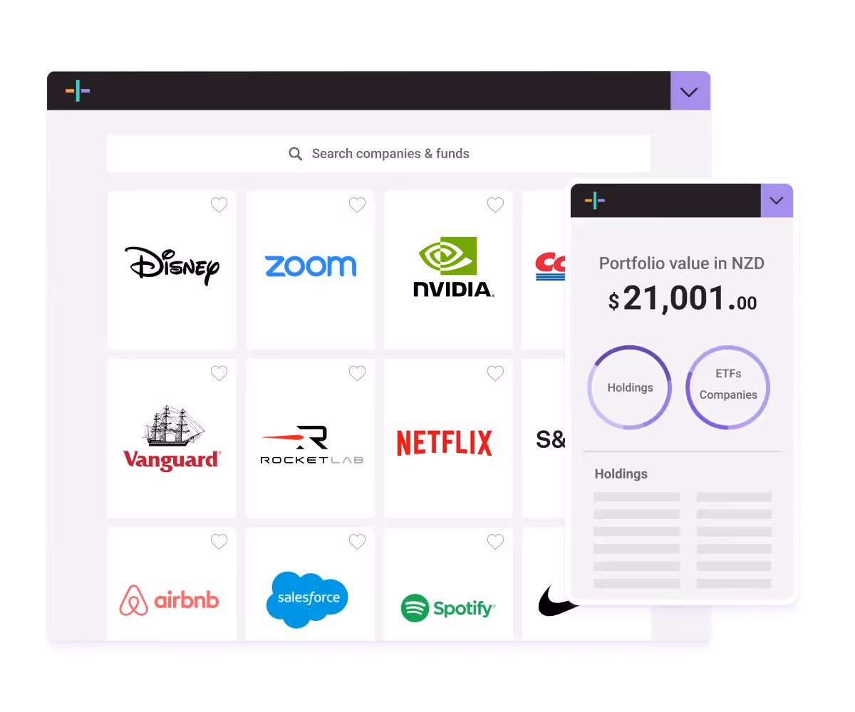 Visuals of a mock portfolio