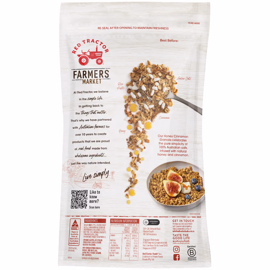 Farmers Market Granola Honey & Cinnamon 700g