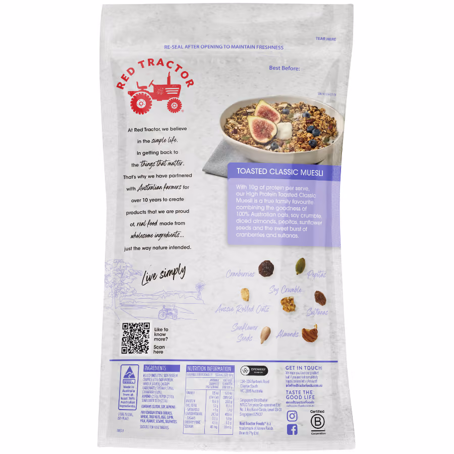 High Protein Muesli Toasted Classic 750g