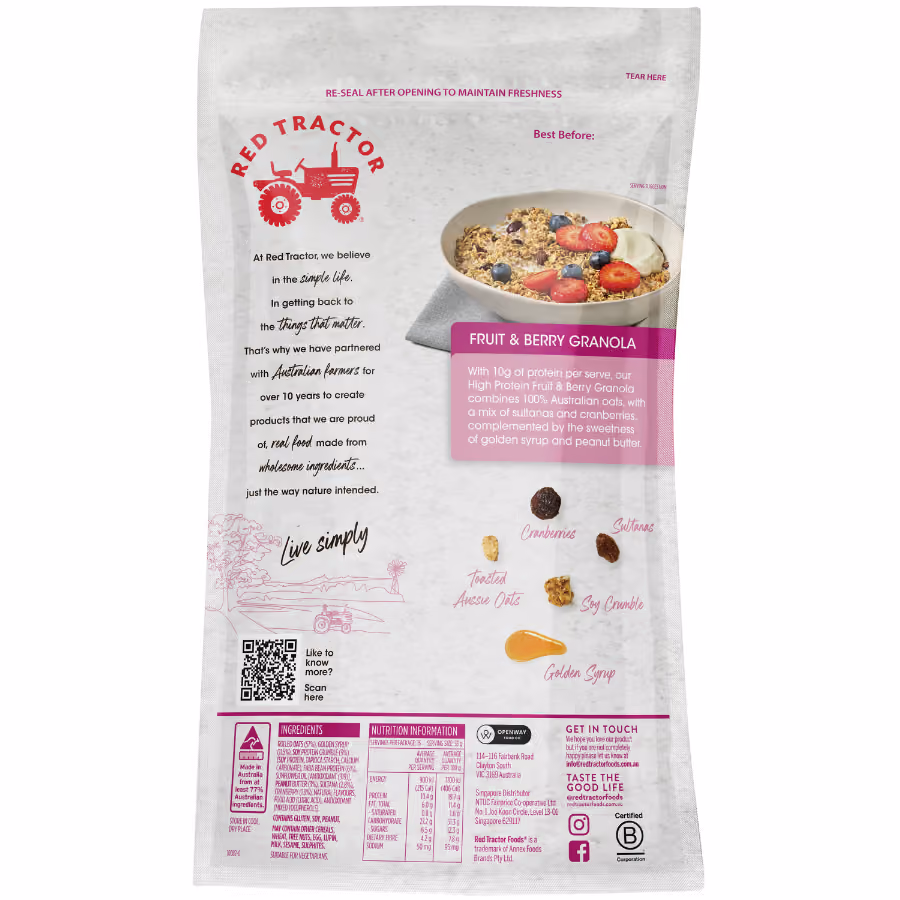 High Protein Granola Fruit & Berry 800g