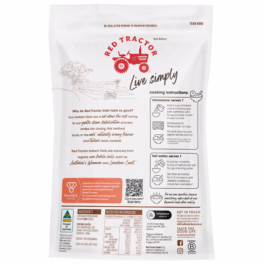 Australian Instant Oats 1kg