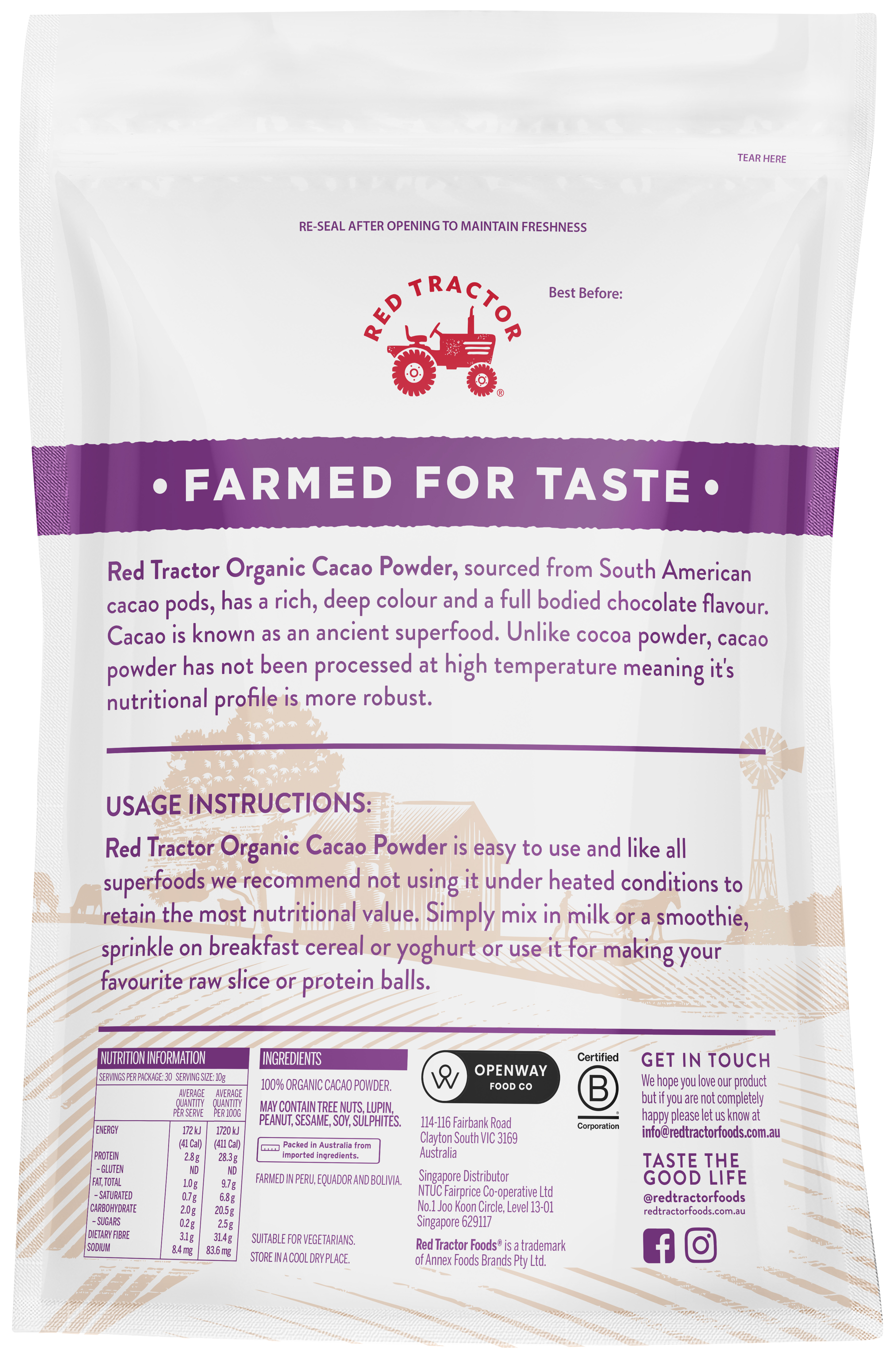 Organic Cacao Powder 300g