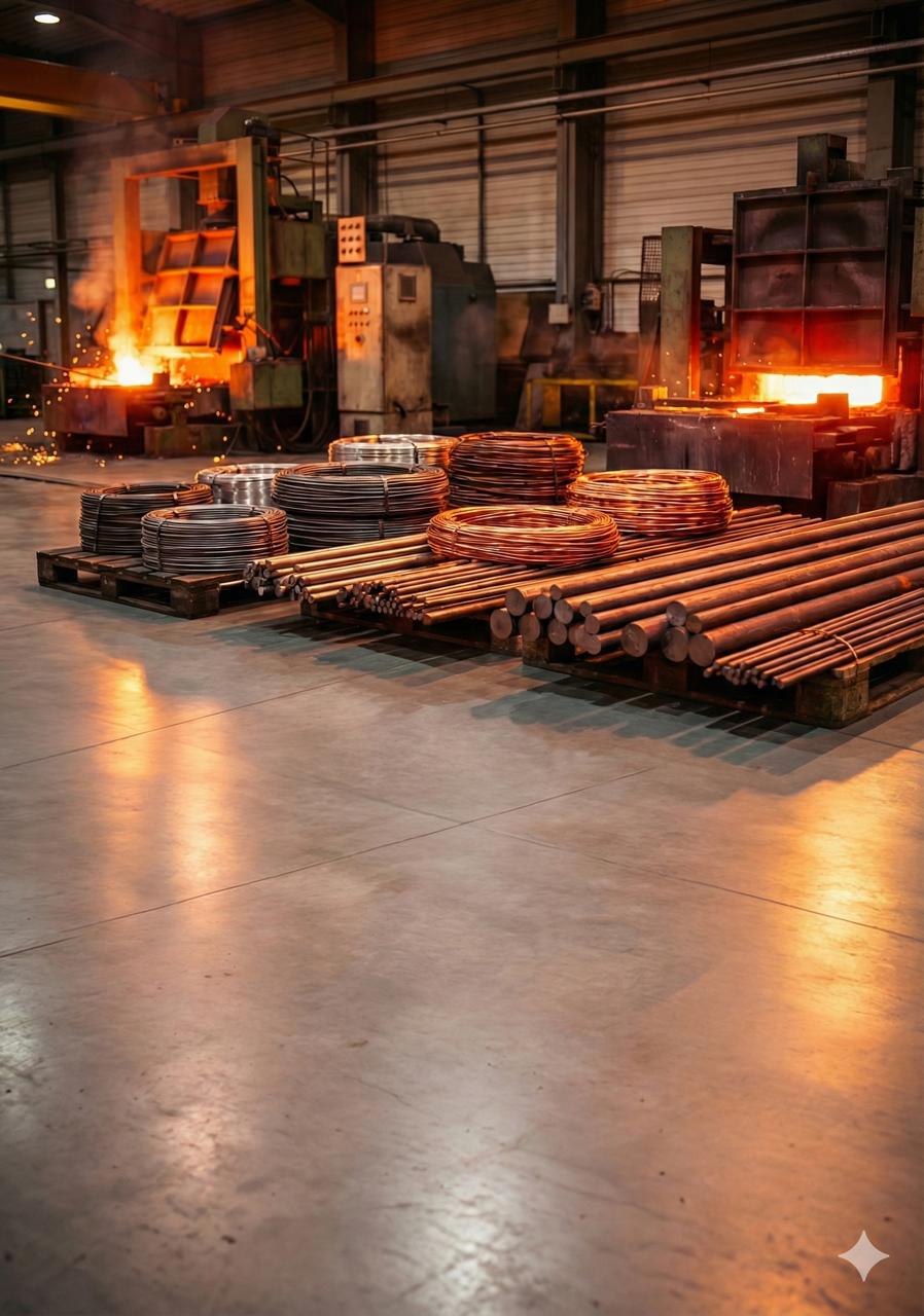 Стальной круг пруток из прецизионных и нержавеющих сплавов на складе Петербургского завода прецизионных сплавов.