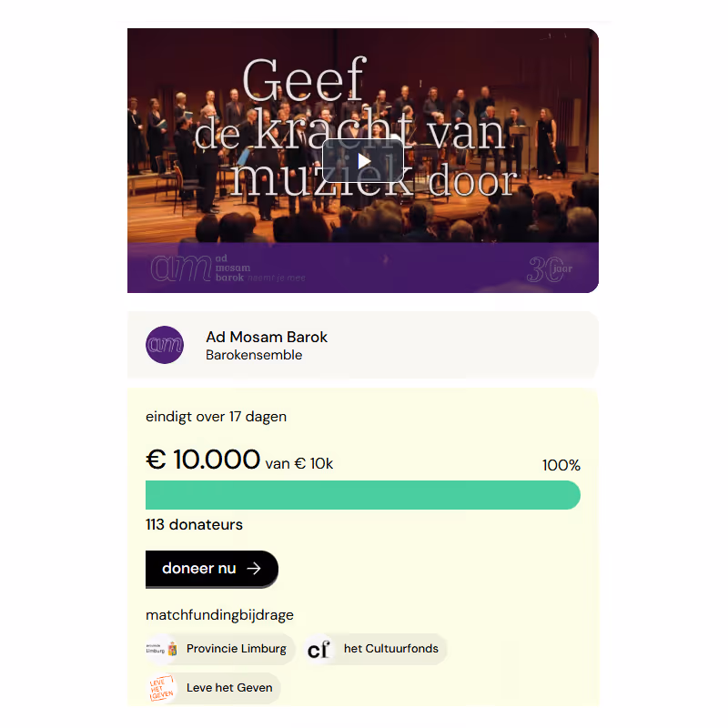 Onze crowdfundingsactie loopt door!