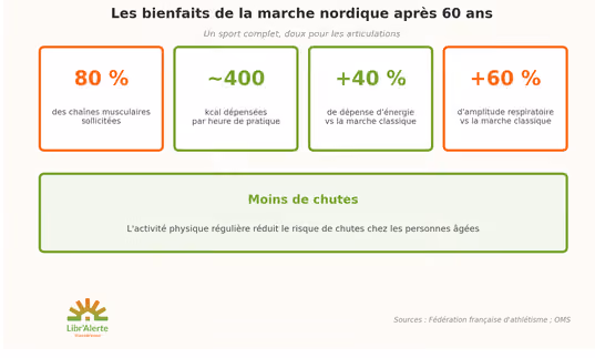 Les bienfaits de la marche nordique