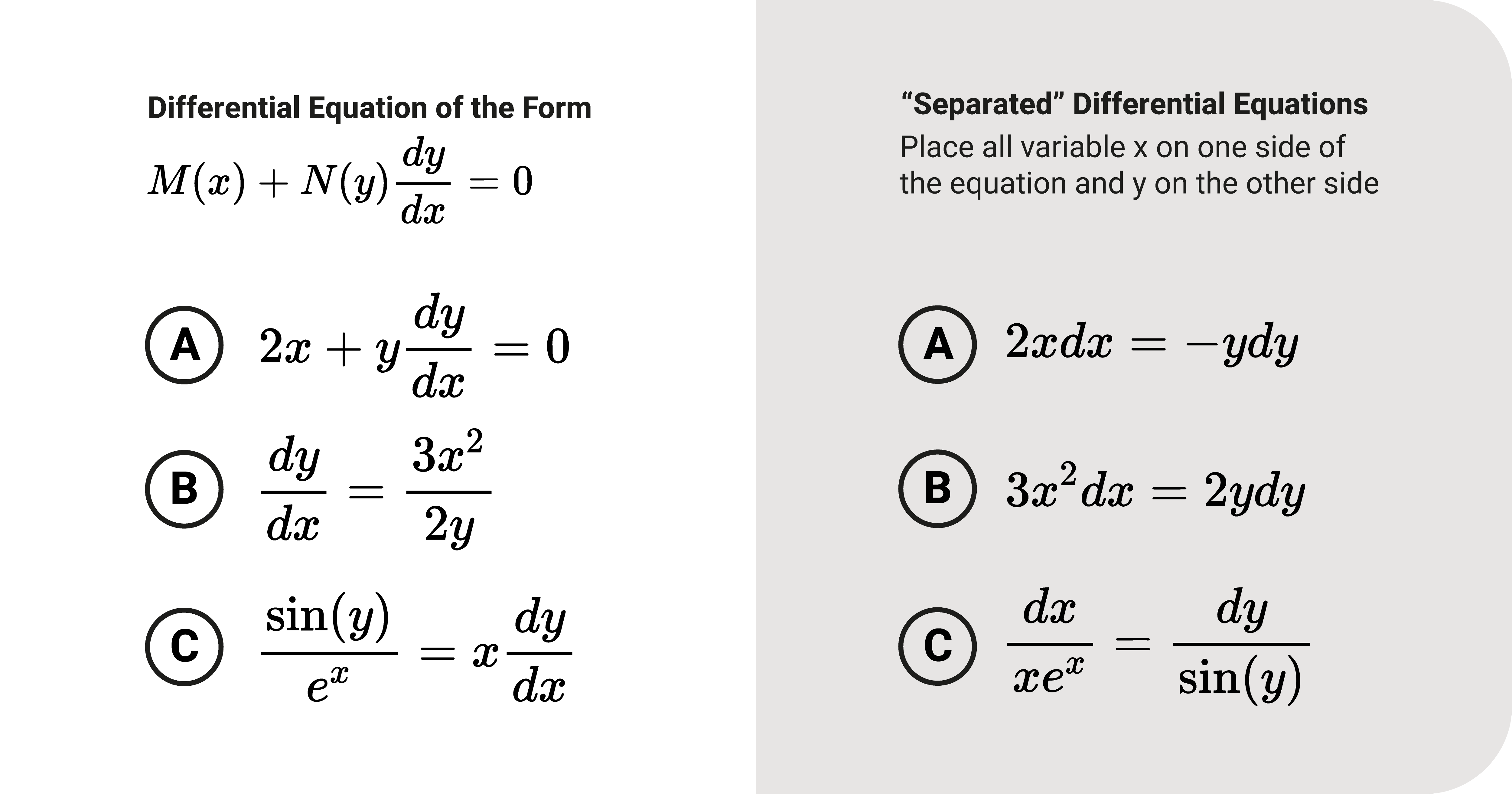 Separation of variables