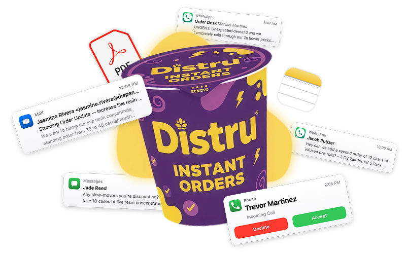 AI order intake cannabis