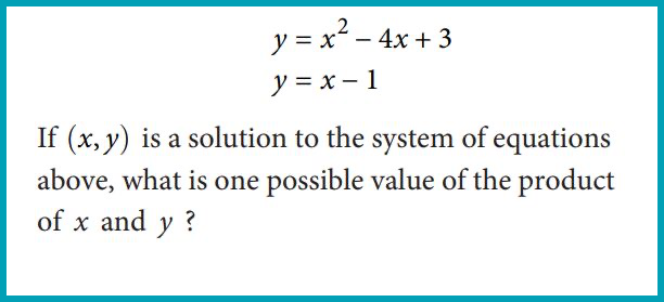 PSAT Math section sample question