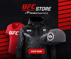 UFC Store t shirt, hoodie, and hat.