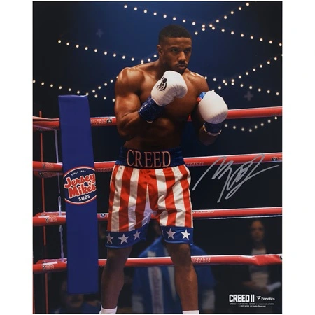 Michael B Jordan Creed II autographed movie poster.